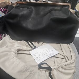 Sophisticated Black Leather Clutch